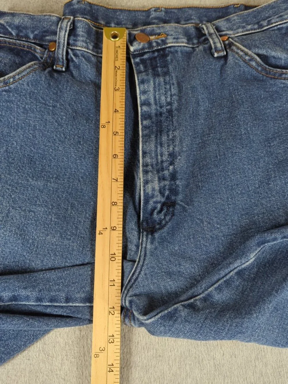 Wrangler Jeans Men's 35x34 (Actual 34x34) Blue Cowboy Cut Straight 1013MWZGK